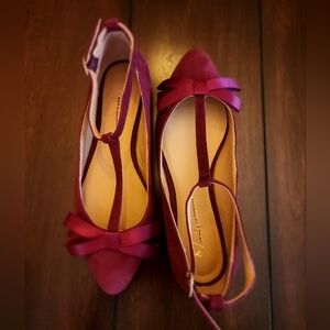 Bordeaux Anthtopologie Mary Jane Flats - Size 6.5